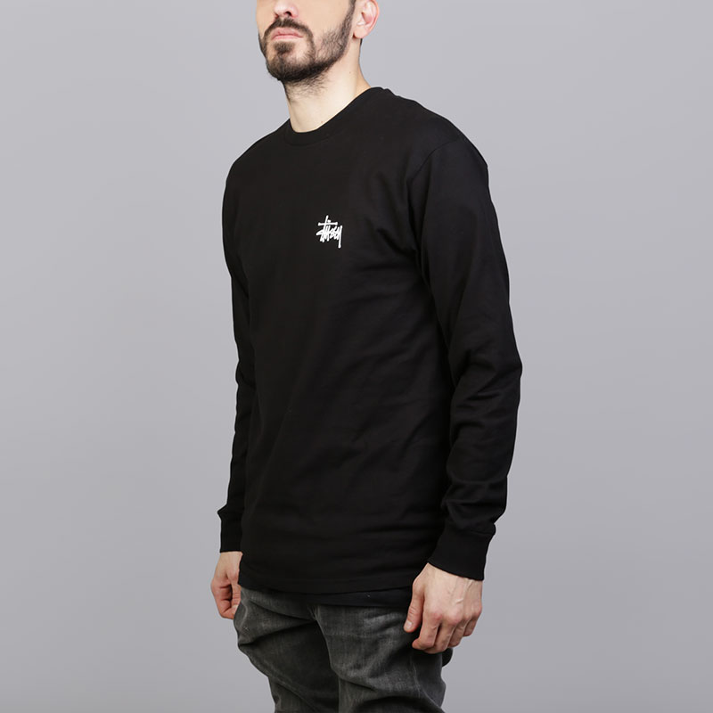   лонгслив Stussy Basic Stussy LS Tee 1994143-black - цена, описание, фото 1