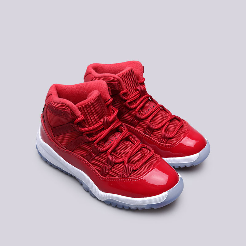 детские красные кроссовки Jordan 11 Retro BP 378039-623 - цена, описание, фото 4
