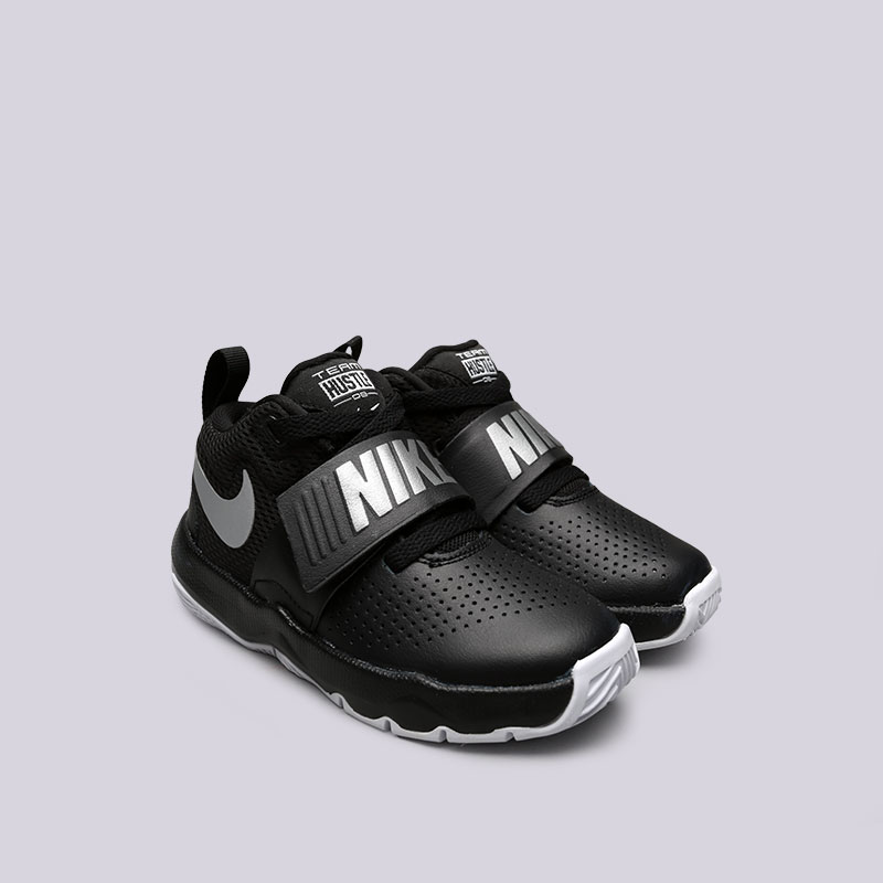 детские черные баскетбольные кроссовки Nike Team Hustle D 8 (PS) 881942-001 - цена, описание, фото 4