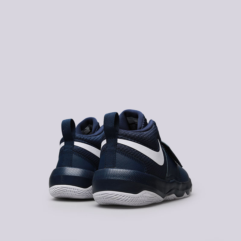 женские синие баскетбольные кроссовки Nike Team Hustle D 8 (GS) 881941-402 - цена, описание, фото 3