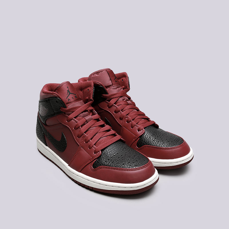 мужские черные кроссовки Jordan 1 Mid 554724-601 - цена, описание, фото 3