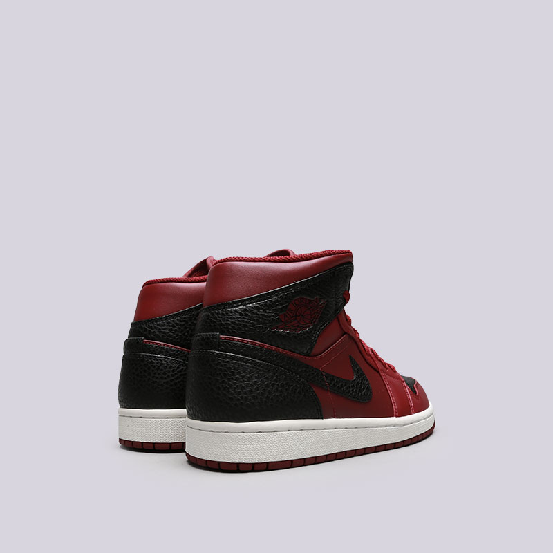 мужские черные кроссовки Jordan 1 Mid 554724-601 - цена, описание, фото 5