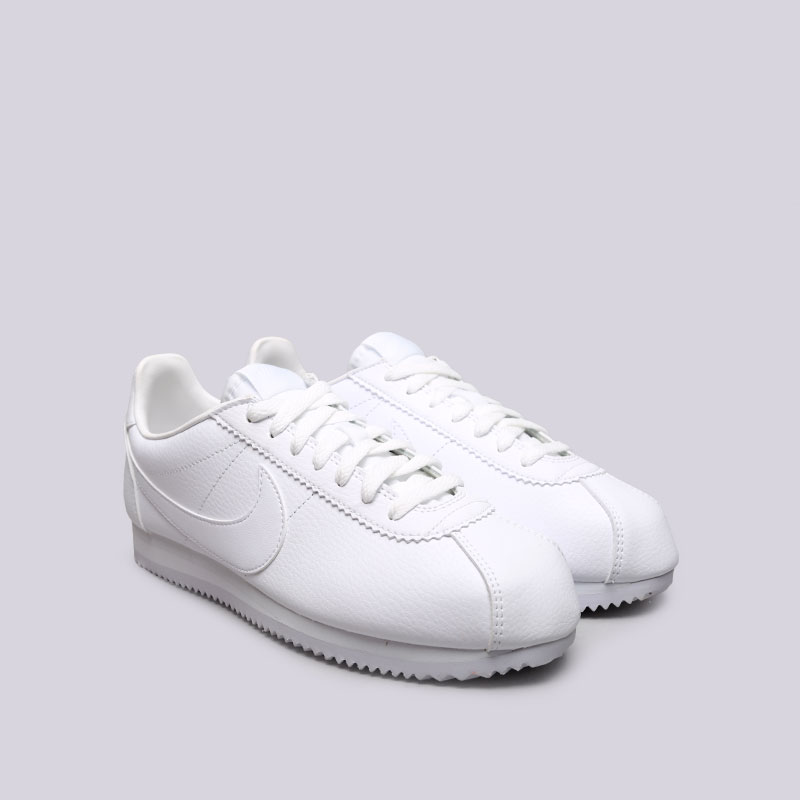 мужские белые кроссовки Nike Classic Cortez Leather 749571-111 - цена, описание, фото 4