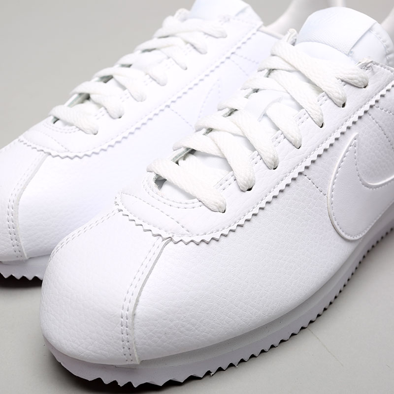 мужские белые кроссовки Nike Classic Cortez Leather 749571-111 - цена, описание, фото 5