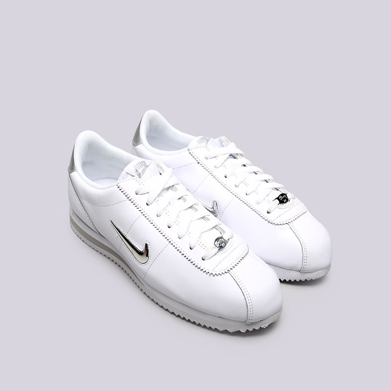 мужские белые кроссовки Nike Cortez Basic Jewel 833238-101 - цена, описание, фото 3