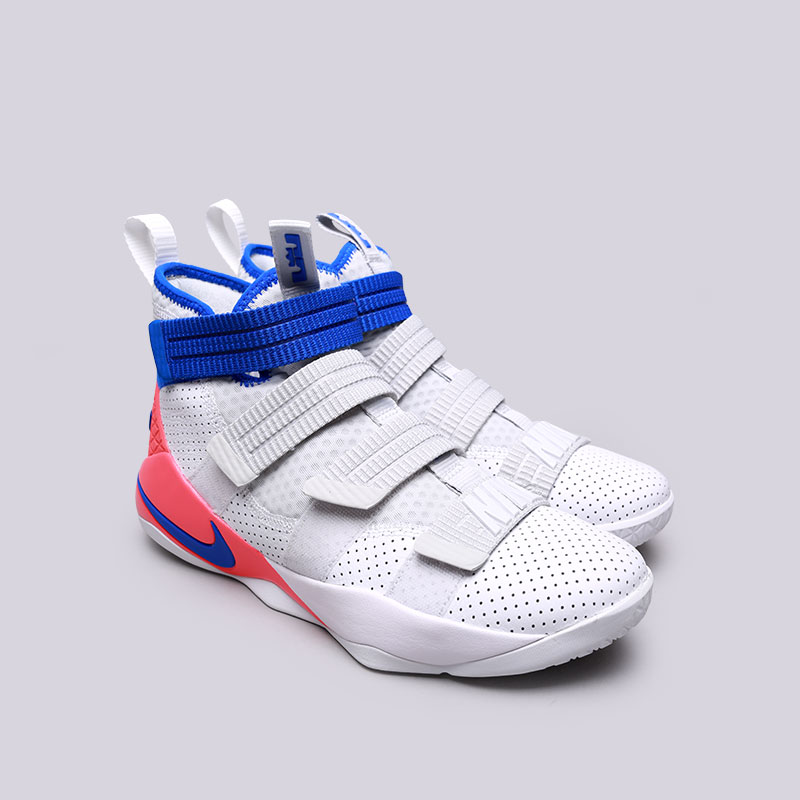 мужские белые баскетбольные кроссовки Nike Lebron Soldier XI SFG 897646-101 - цена, описание, фото 4