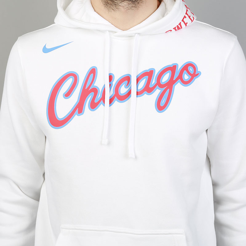 мужская белая толстовка Nike Chicago Bulls City Edition Hoody 920711-100 - цена, описание, фото 3
