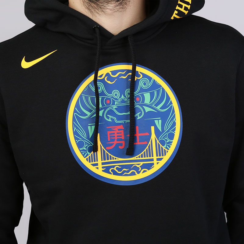 мужская черная толстовка Nike Golden State Warriors City Edition 920721-010 - цена, описание, фото 2