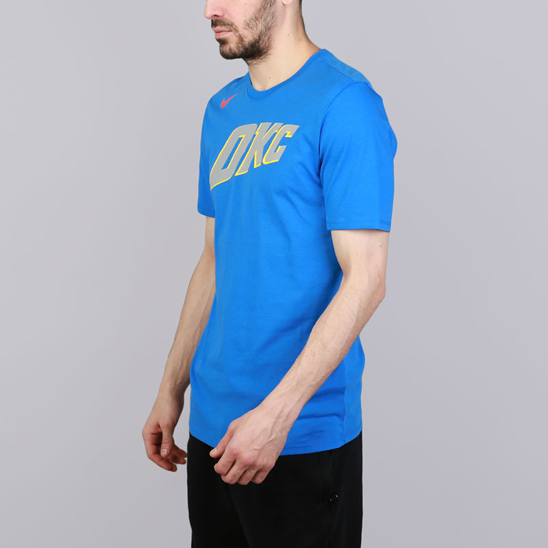 мужская синяя футболка Nike Oklahoma City Thunder City Edition 890861-403 - цена, описание, фото 2