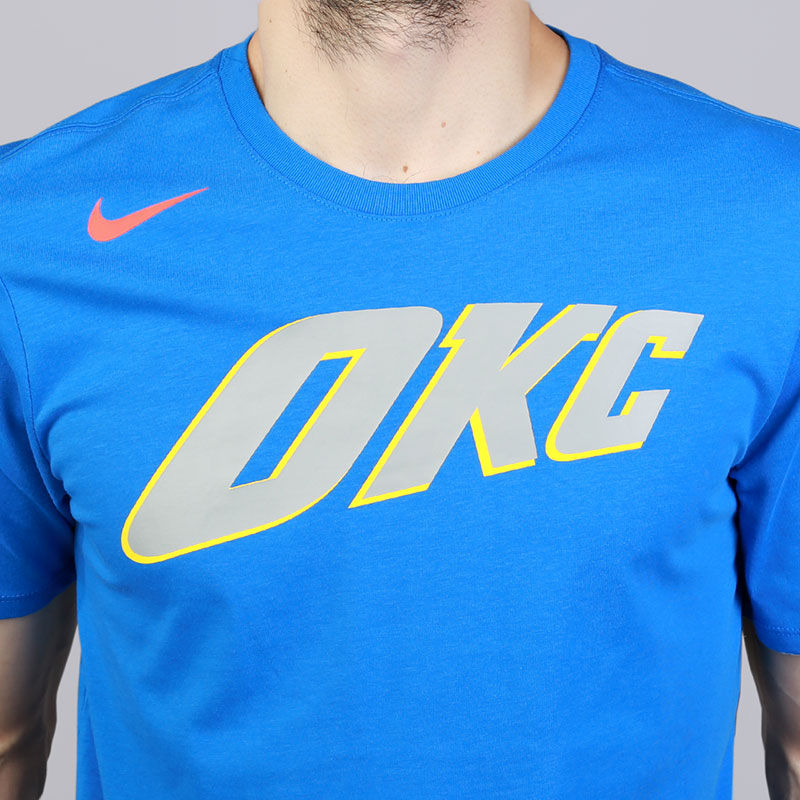 мужская синяя футболка Nike Oklahoma City Thunder City Edition 890861-403 - цена, описание, фото 3