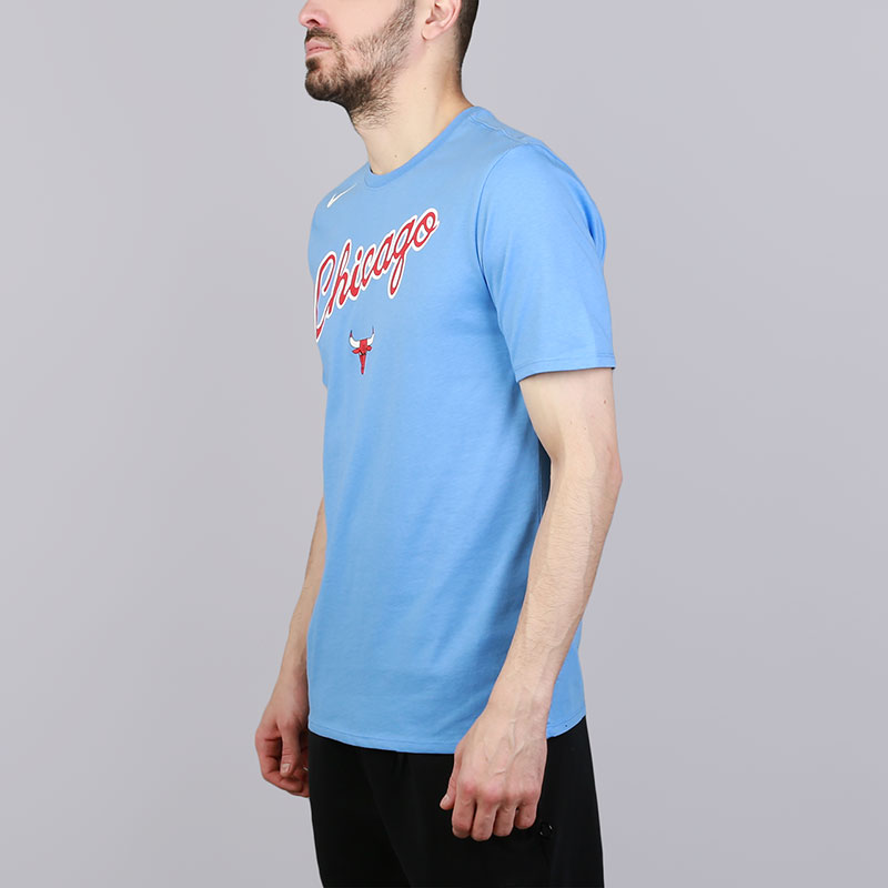 мужская синяя футболка Nike Chicago Bulls City Edition 888447-448 - цена, описание, фото 3