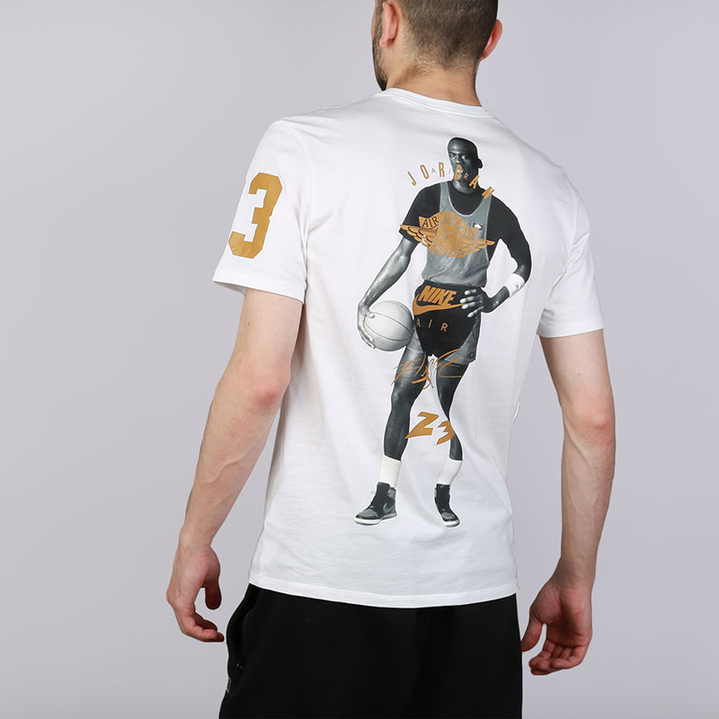 мужская белая футболка Jordan JSW AJ1381-101 - цена, описание, фото 4