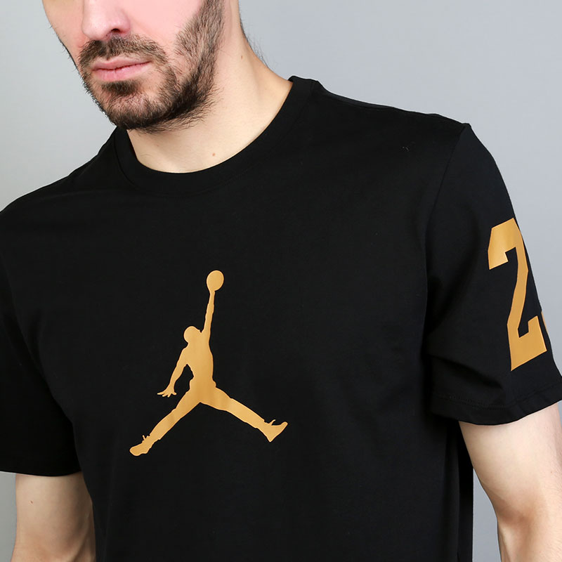 мужская черная футболка Jordan JSW AJ1381-010 - цена, описание, фото 2