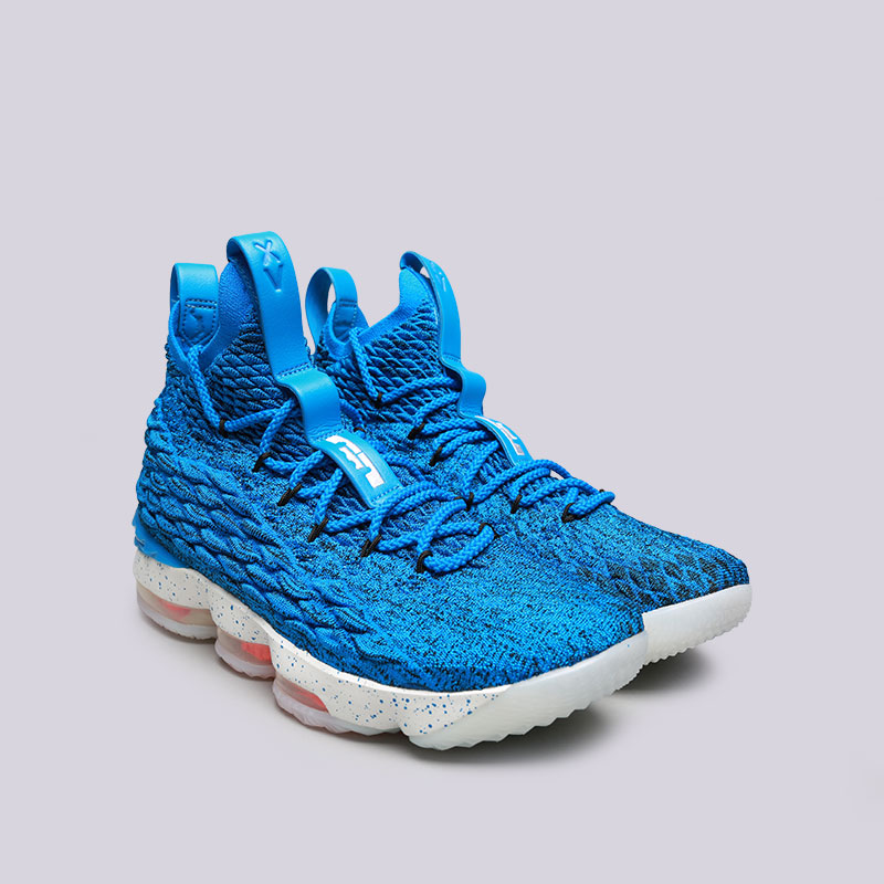 мужские голубые баскетбольные кроссовки Nike Lebron XV 897648-400 - цена, описание, фото 3