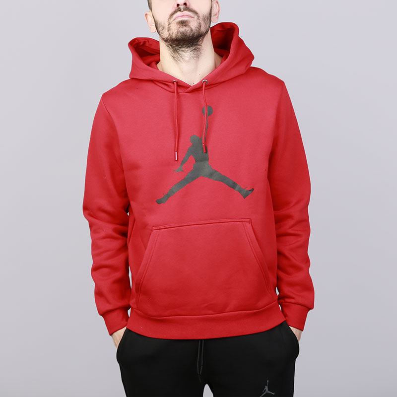 мужская красная толстовка Jordan Flight Fleece Jumpman Air Pullover Hoody AH4507-687 - цена, описание, фото 1