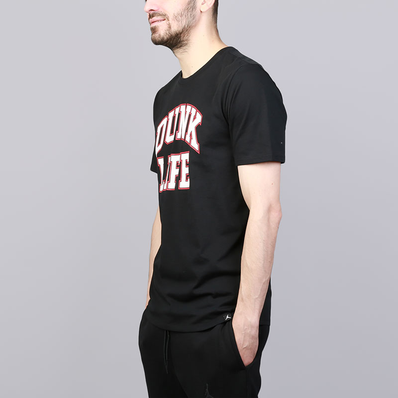 мужская черная футболка Jordan Rise Dunk Life Basketball 895177-011 - цена, описание, фото 3