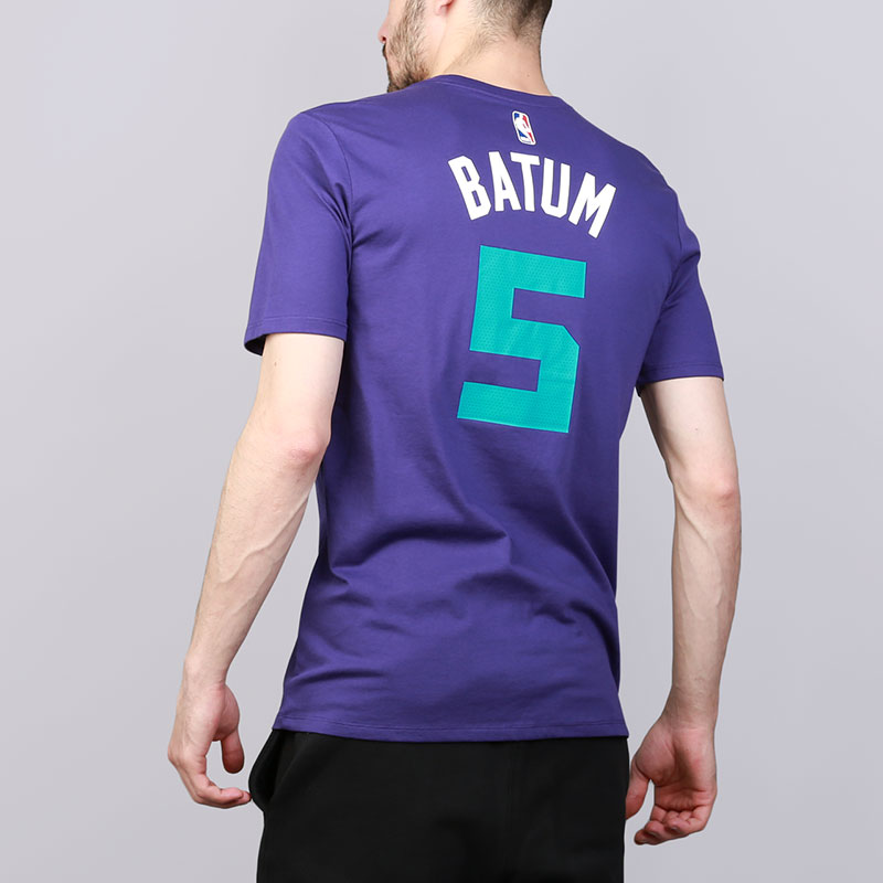 мужская фиолетовая футболка Jordan NBA Charlotte Hornets Nicolas Batum 870762-566 - цена, описание, фото 4