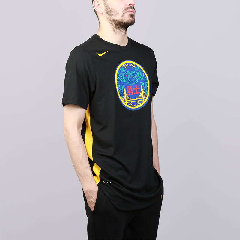 мужская черная футболка Nike Golden State Warriors City Edition Dry 890947-010 - цена, описание, фото 3