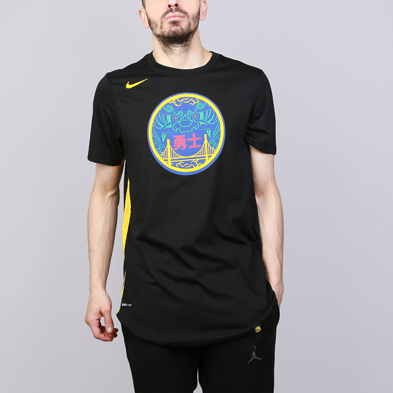 мужская черная футболка Nike Golden State Warriors City Edition Dry 890947-010 - цена, описание, фото 1