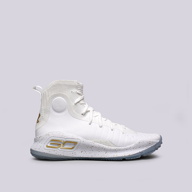 мужские белые баскетбольные кроссовки Under Armour UA Curry 4 1298306-102 - цена, описание, фото 1