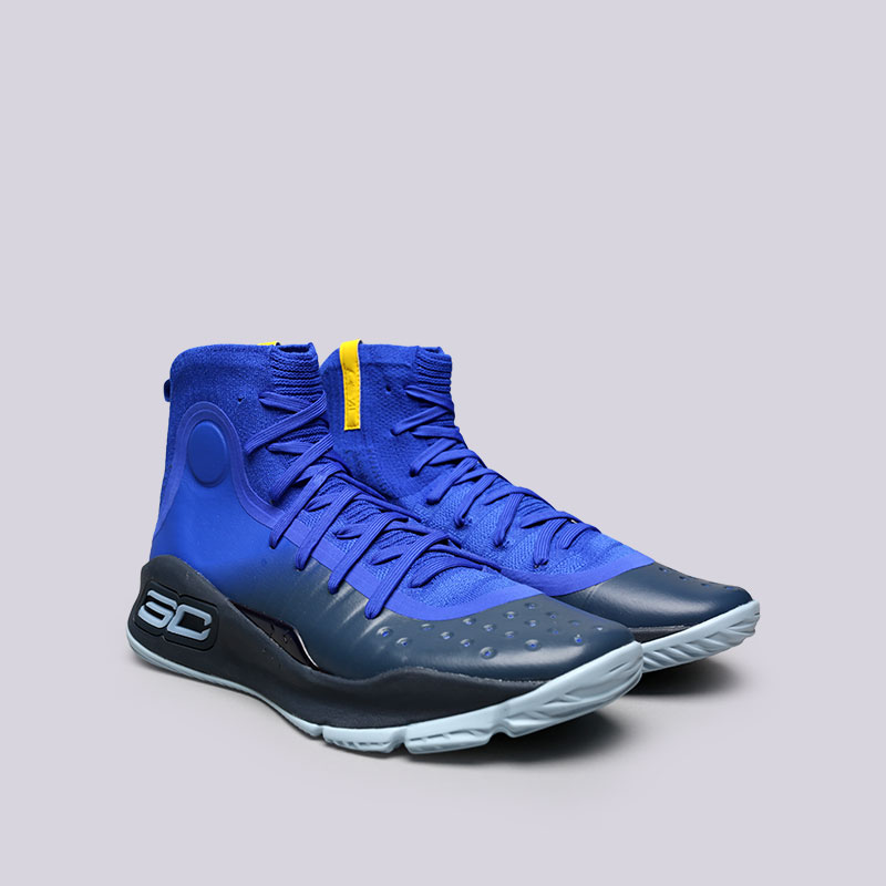 мужские синие баскетбольные кроссовки Under Armour UA Curry 4 1298306-401 - цена, описание, фото 3