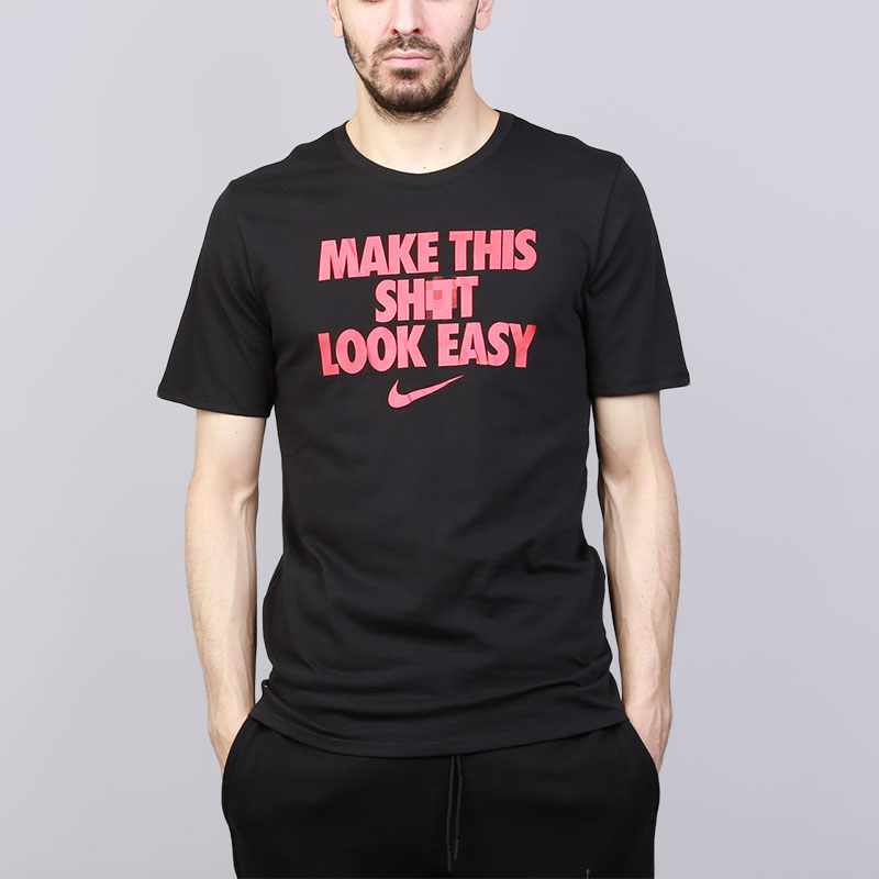 мужская черная футболка Nike Make This Shot Look Easy AJ2779-010 - цена, описание, фото 1