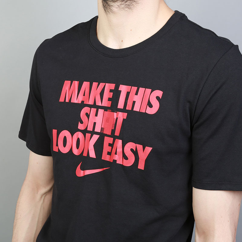 мужская черная футболка Nike Make This Shot Look Easy AJ2779-010 - цена, описание, фото 2
