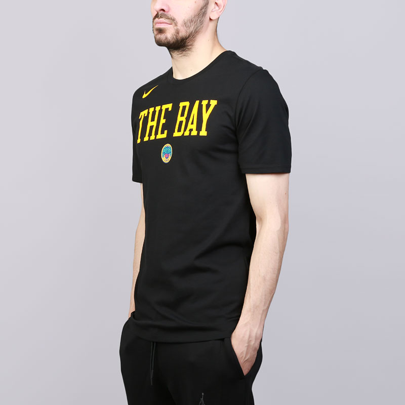 мужская черная футболка Nike Golden State Warriors City Edition 890839-010 - цена, описание, фото 3