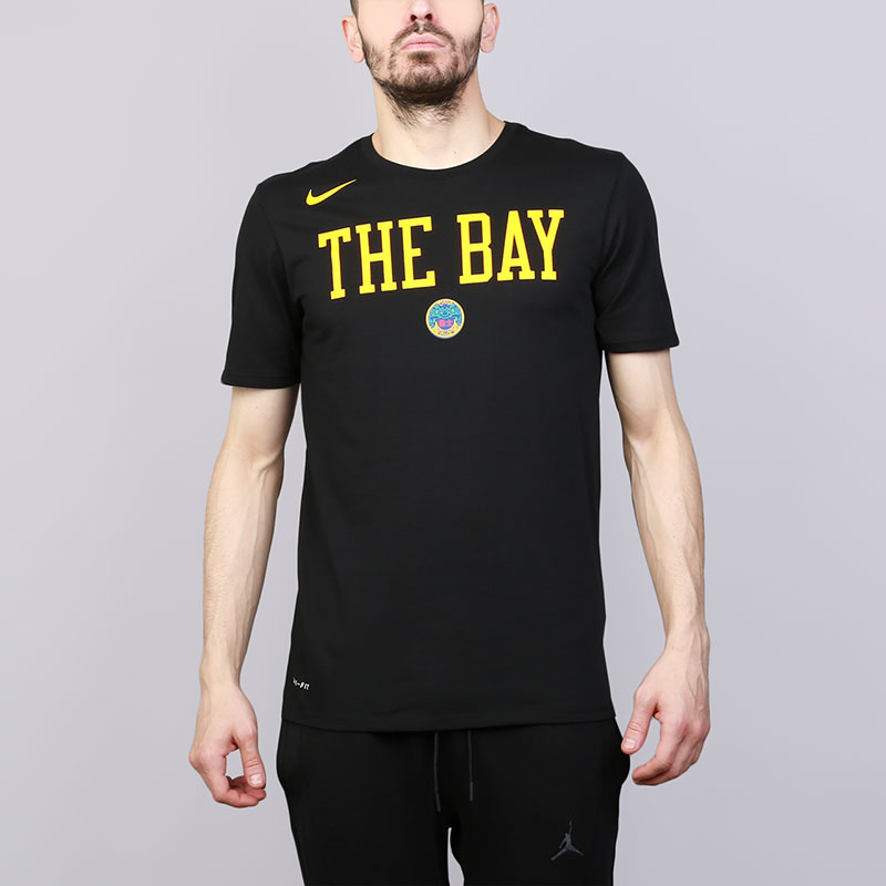 мужская черная футболка Nike Golden State Warriors City Edition 890839-010 - цена, описание, фото 1