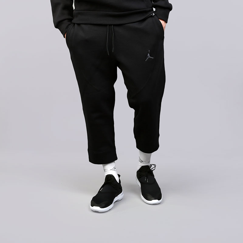 мужские черные брюки Jordan Sportswear Wings 3/4 Fleece 908668-010 - цена, описание, фото 1