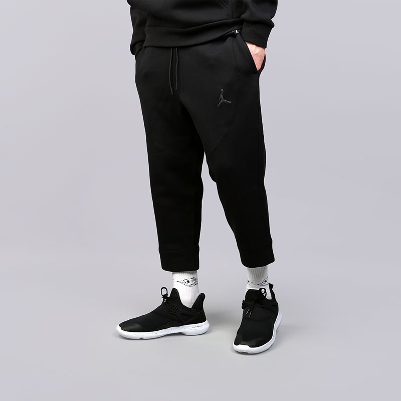 мужские черные брюки Jordan Sportswear Wings 3/4 Fleece 908668-010 - цена, описание, фото 2