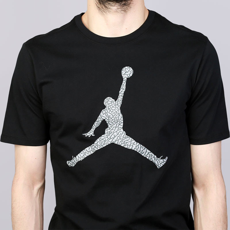 мужская черная футболка Jordan Jumpman Elephant Print Fill Aj1413-010 - цена, описание, фото 2