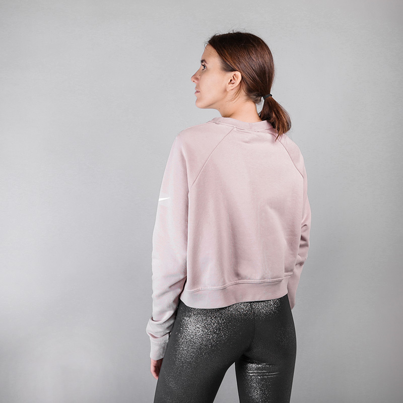женская розовая толстовка Nike Longsleeve Training Sweatshirt 889201-684 - цена, описание, фото 2