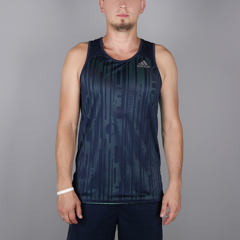 мужская синяя безрукавка adidas Elec Rev Tank CV6647 - цена, описание, фото 1