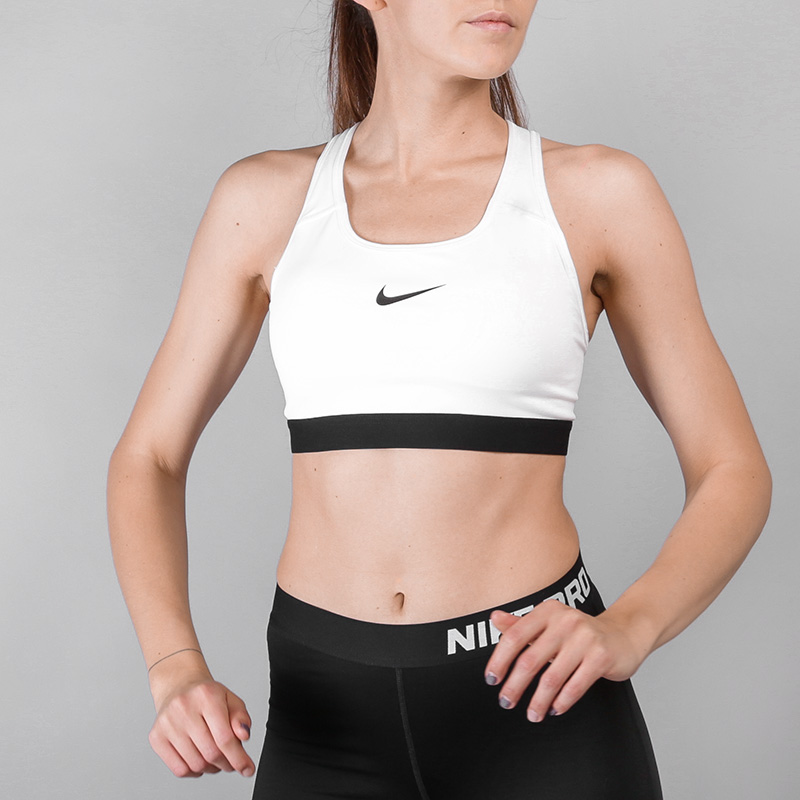 женский белый топ Nike Pro Classic Padded Medium 823312-100 - цена, описание, фото 2