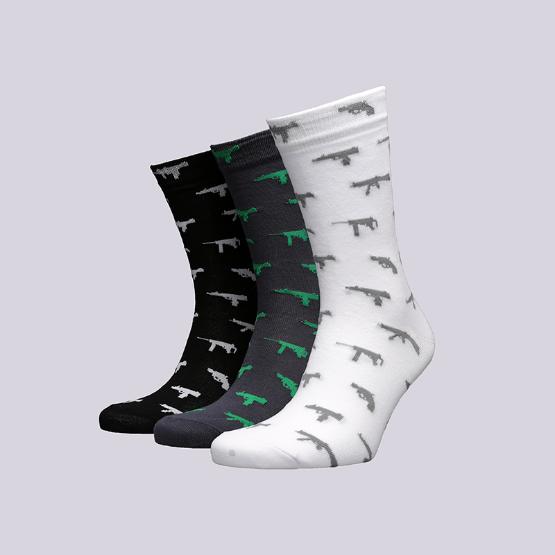 Мужские носки True spin Оружие (Оружие-blk/wht/grey)  - цена, описание, фото 1