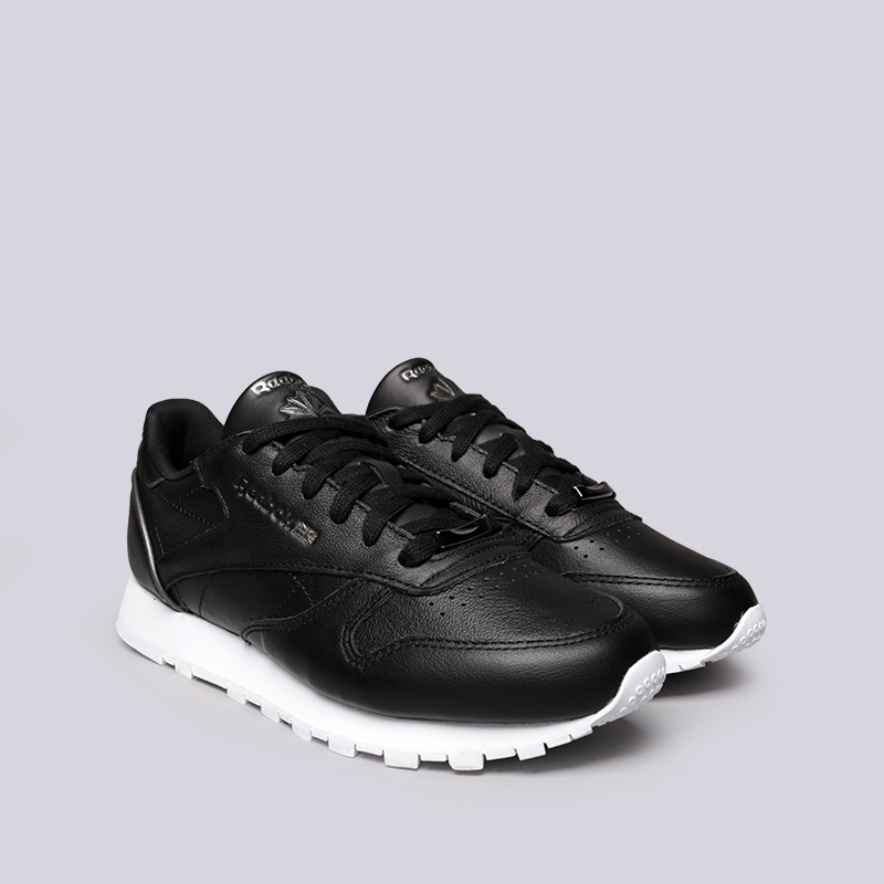 женские черные кроссовки Reebok Classic Leather HW BS9879 - цена, описание, фото 3