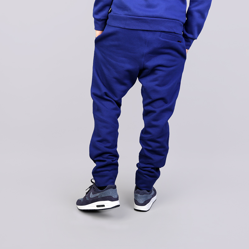 мужские синие брюки Jordan JSW Wings Fleece Pant 860198-455 - цена, описание, фото 3