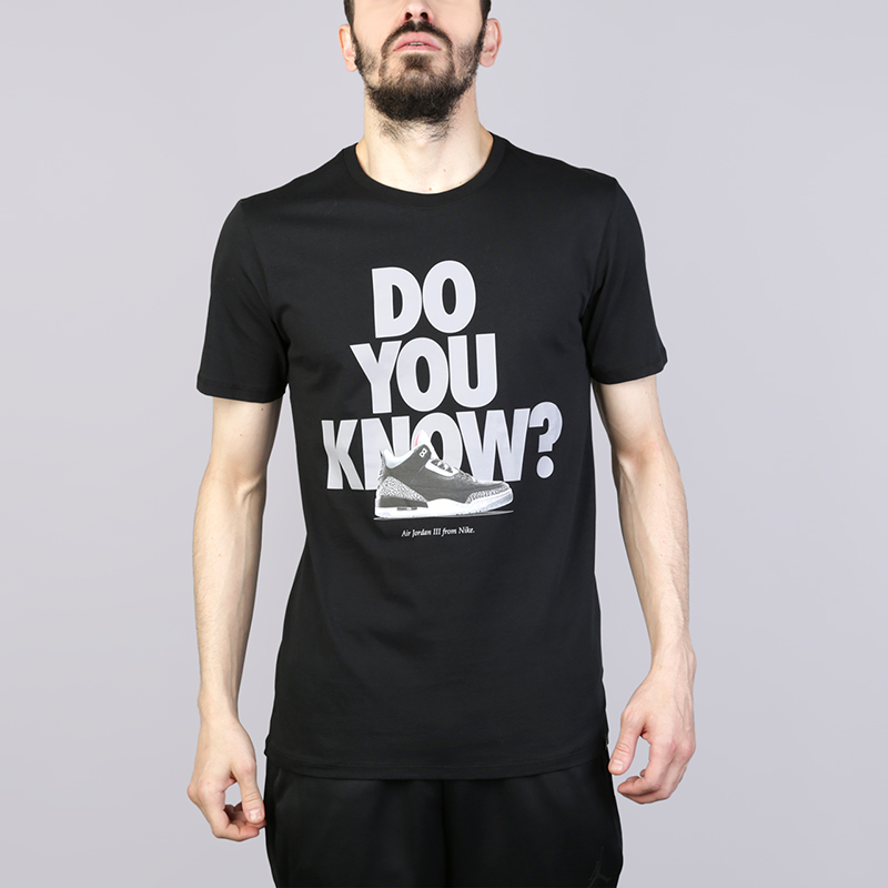 

Футболка Jordan AJ 3 Do You Know?, Чёрный