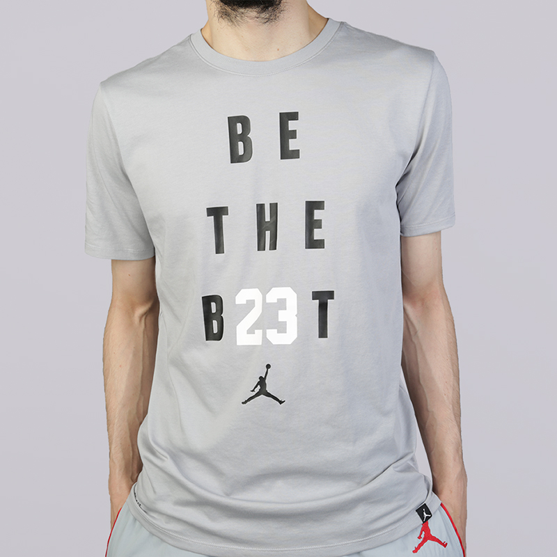 мужская серая футболка Jordan Be The Best 895149-012 - цена, описание, фото 3