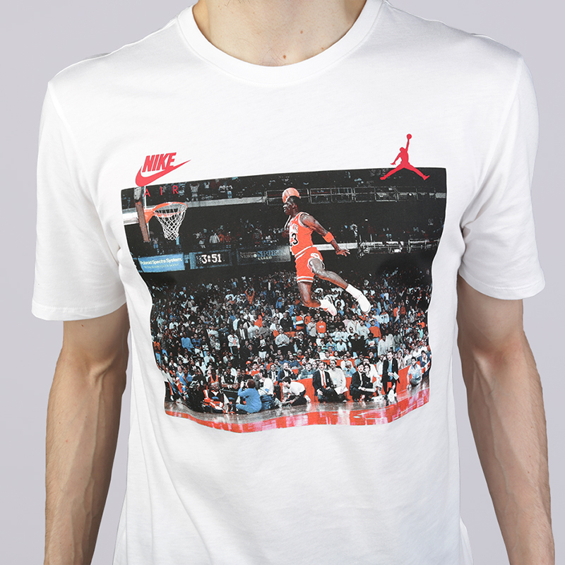 мужская белая футболка Jordan 1988 Dunk AJ1406-100 - цена, описание, фото 3