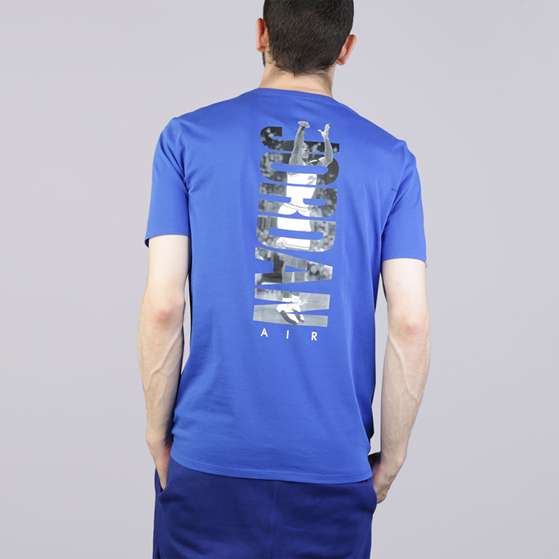 мужская синяя футболка Jordan Rise Photo 895175-405 - цена, описание, фото 4