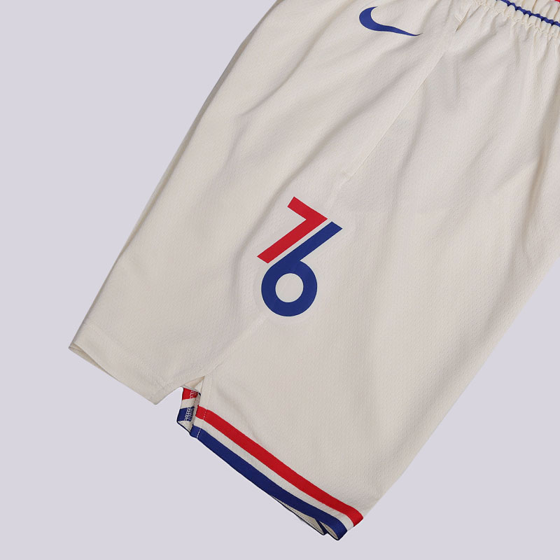 мужские бежевые шорты Nike City Edition Swingman Philadelphia 76ers NBA Shorts AJ1259-120 - цена, описание, фото 2