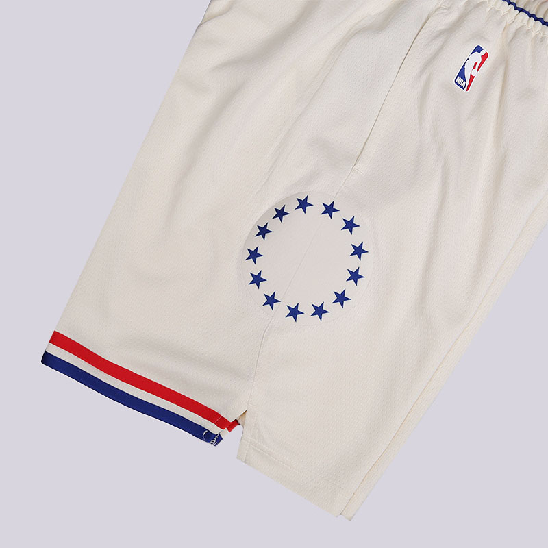 мужские бежевые шорты Nike City Edition Swingman Philadelphia 76ers NBA Shorts AJ1259-120 - цена, описание, фото 3