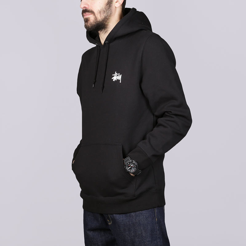 мужская черная толстовка Stussy Basic Stussy Hood 1924181-black - цена, описание, фото 1