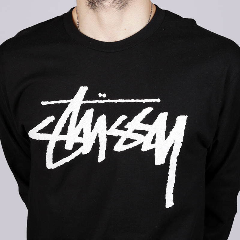   лонгслив Stussy Old Stock LS Tee 1994213-black - цена, описание, фото 3