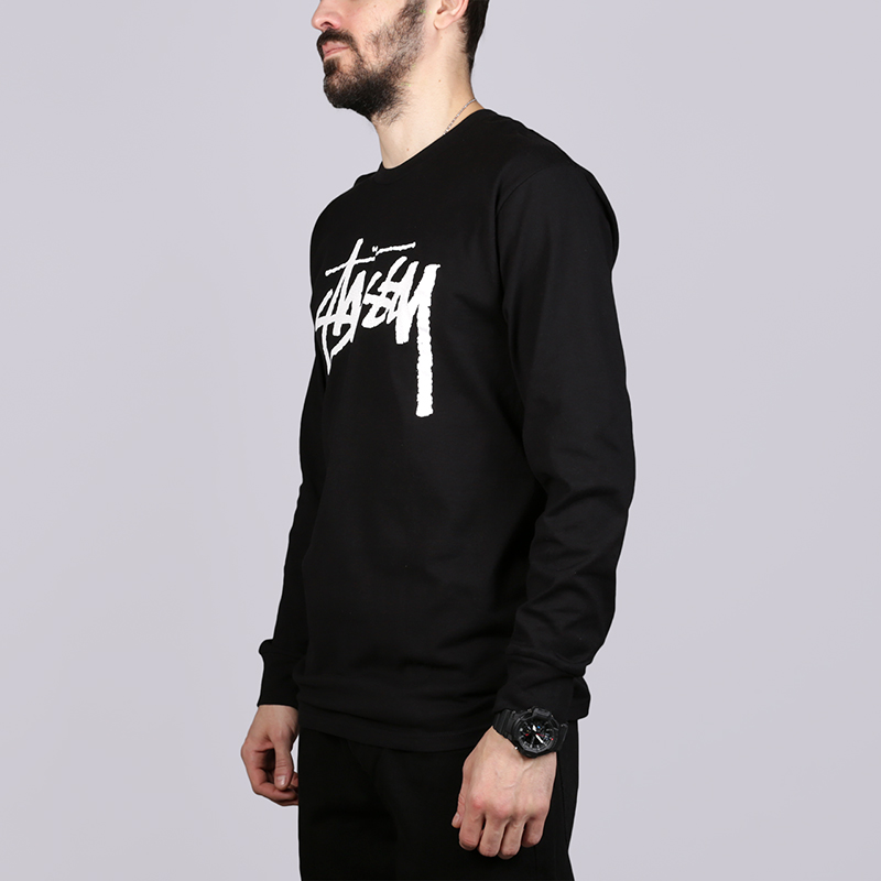   лонгслив Stussy Old Stock LS Tee 1994213-black - цена, описание, фото 1