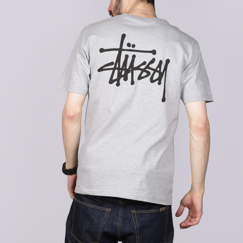 Мужская футболка Stussy Basic Stussy Tee (1904181-grey heather)  - цена, описание, фото 3