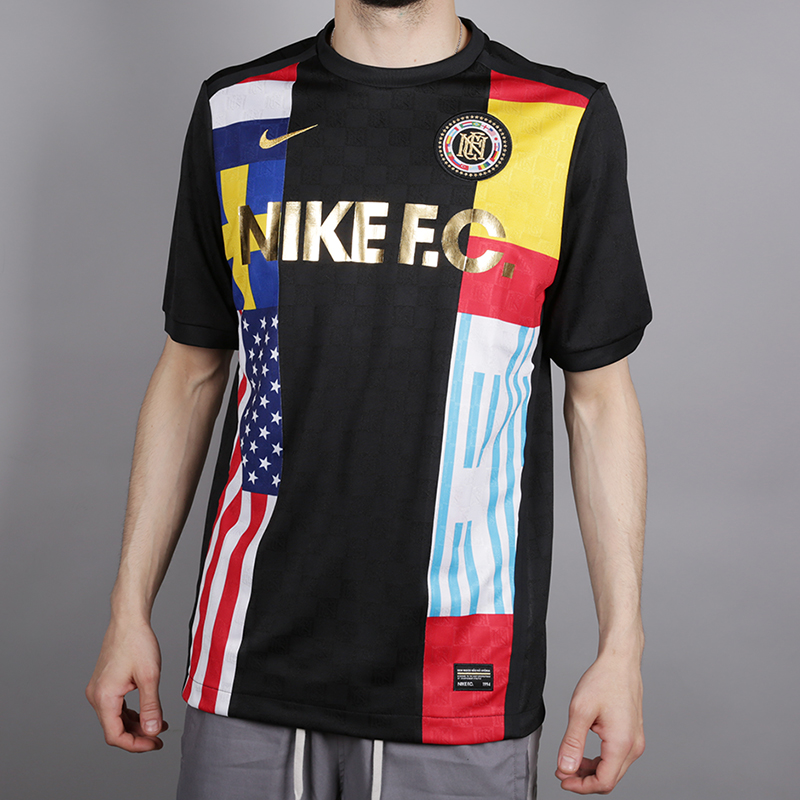 мужская черная футболка Nike F.C. 886872-011 - цена, описание, фото 2