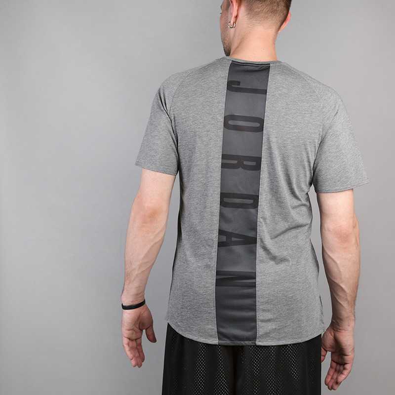мужская серая футболка Jordan Dry Fit 23 Alpha Short 889713-091 - цена, описание, фото 2